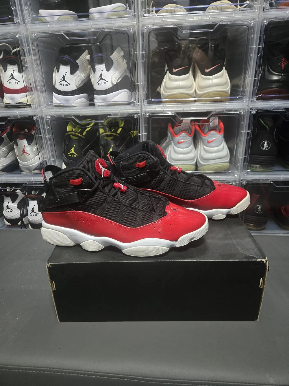 Mens Nike Air Jordan 6 Rings (Size 11) Red & Black